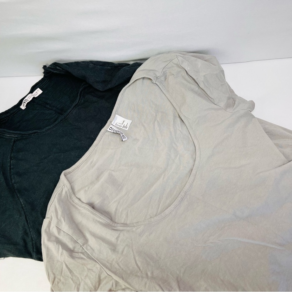 H&M Divided‎ Gray T-Shirt Zara Black tshirt